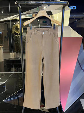 女士休闲呢子直筒裤