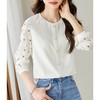 卫衣女长袖秋装白色洋气假两件春秋单穿女人味设计感上衣 商品缩略图1