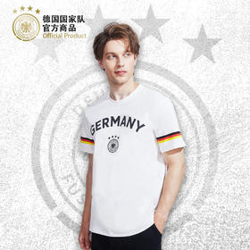 德国国家队官方商品丨经典白色T恤透气休闲短袖球迷衫男女同款
