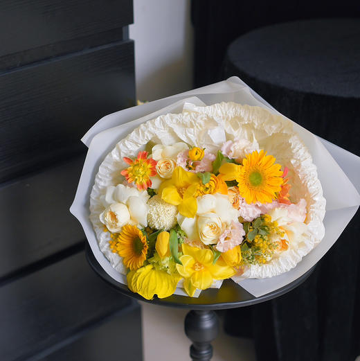 《法颂》清新柠檬黄郁金香花束奶油风 商品图7