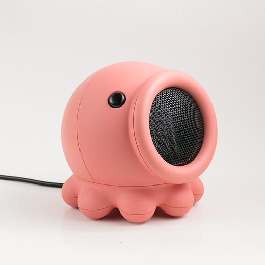 【章鱼暖风机！自动摇头功能】创意卡通小型取暖器，自动摇头冬季加热家用暖风器，快速地提供温暖空气，小巧便携设计，可以放置在桌面、床头或办公桌上，随时为您提供温暖和舒适 商品图3