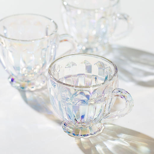 彩色轻奢玻璃杯网红创意家用套装牛奶奶茶咖啡果汁杯架高颜值杯子 商品图8