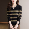 时尚洋气娃娃领，针织衫长袖条纹毛衣CC-27-2350 商品缩略图1
