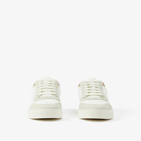 【一】BURBERRY 巴宝莉 男士皮革、麂皮拼格纹休闲运动鞋 混色 8069089 A9022