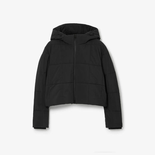 BURBERRY 巴宝莉 女士绗缝连帽棉服 黑色 8074083 A1189 商品图0