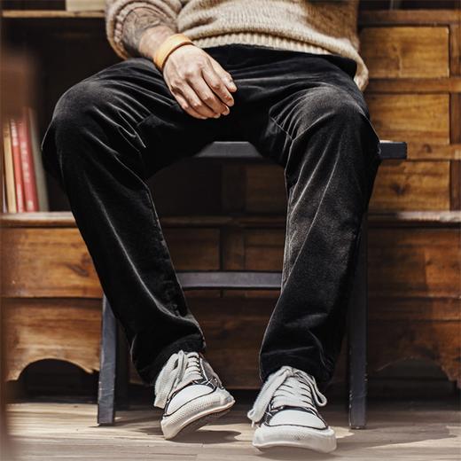 马登工装 美式复古灯芯绒休闲裤子阿美咔叽小众直筒宽松长裤男秋 商品图3