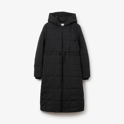 BURBERRY 巴宝莉 女士绗缝尼龙连帽棉服 黑色 8074089 A1189 商品图0