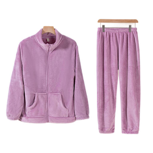 悦小棉-双面暖绒长效锁温甜甜家居套装女休闲外穿三色可选 商品图5