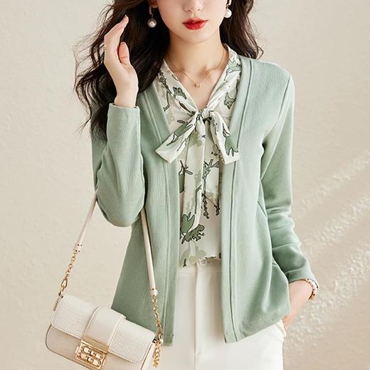 针织衫女长袖秋季新款洋气毛衣春秋宽松小众设计感假两件上衣 商品图3