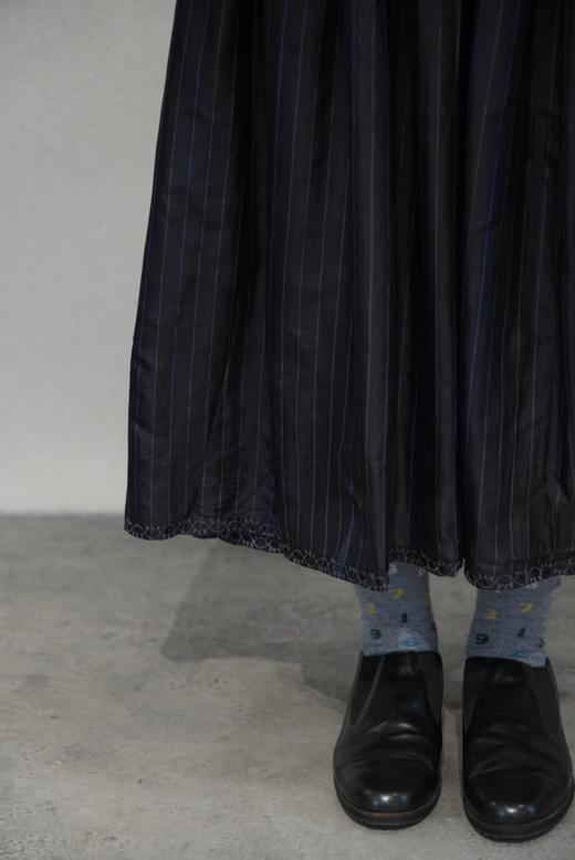 MAKU textiles｜真丝花边领长裙连衣裙 商品图2