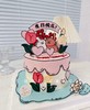 二次元漫画翻糖线条狗动物花花手绘蛋糕 -低糖处理无添加 商品缩略图4