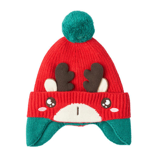 【儿童高密护耳帽】秋冬儿童护耳针织帽男女童 保暖围脖可爱加厚冬帽儿童毛线帽 商品图4