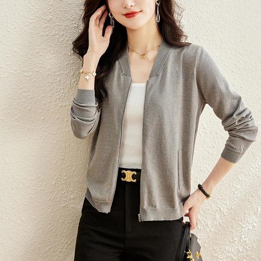 针织衫开衫女春秋季2023新款洋气外套时尚小香风法式别致上衣 商品图3