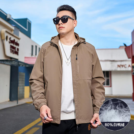 【可拆卸马甲内胆】【新款DMH】大依优型大码三合一羽绒服两件套外套可脱卸帽男宽松加肥加大码上衣夹克冲锋衣 商品图0