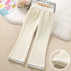 【加绒喇叭裤！一体绒面料】女童加绒裤子秋冬款洋气时髦，采用加绒设计，能够有效保暖 时髦的微喇叭设计呼应着流行潮流，洋气的风格让小公主们瞬间成为时尚焦点lm 商品缩略图4