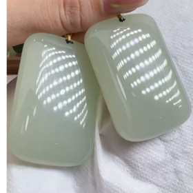 和田玉吊坠-平安无事牌49*32