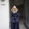 绽放1078朵/藏青色文艺复古羊毛连衣裙 商品缩略图2