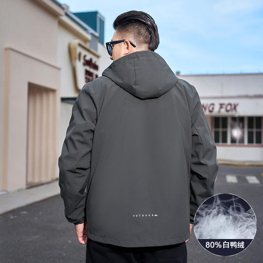 【可拆卸马甲内胆】【新款DMH】大依优型大码三合一羽绒服两件套外套可脱卸帽男宽松加肥加大码上衣夹克冲锋衣 商品图4