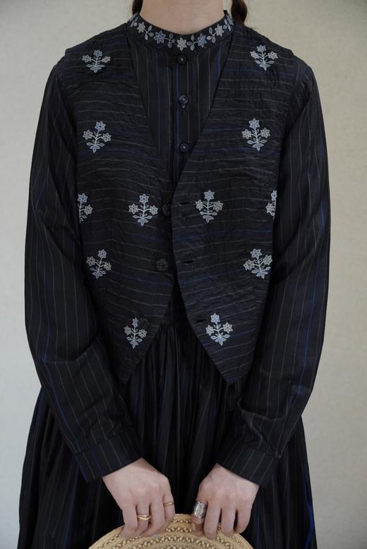 MAKU textiles｜真丝花边领长裙连衣裙 商品图13