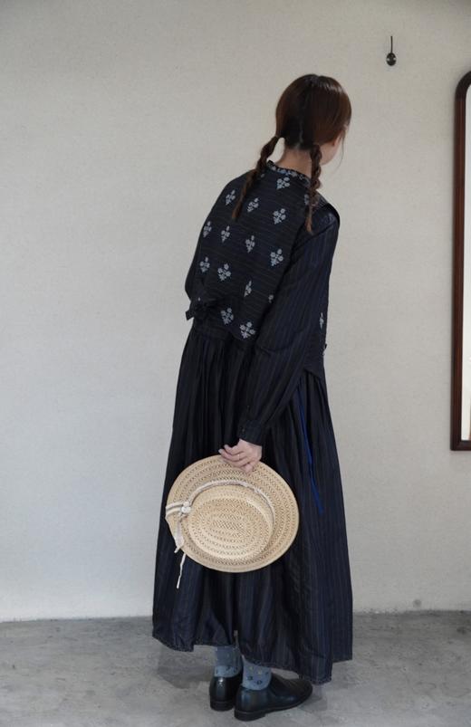 MAKU textiles｜真丝花边领长裙连衣裙 商品图6