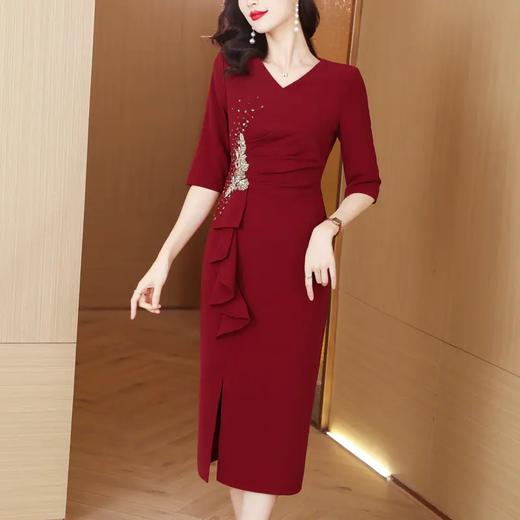 时尚修身，喜婆婆婚宴装重工刺绣礼服裙妈妈装连衣裙AHM-ymj2047 商品图0