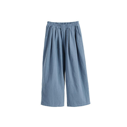 绽放911朵/全棉加厚萝卜裤2023秋冬新款全腰松紧文艺通勤休闲裤 商品图4