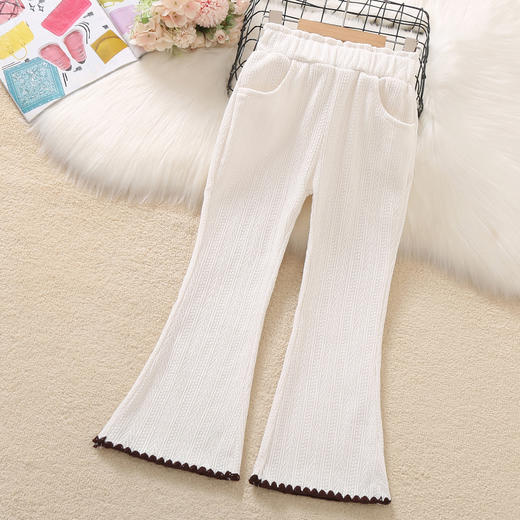 【加绒喇叭裤！一体绒面料】女童加绒裤子秋冬款洋气时髦，采用加绒设计，能够有效保暖 时髦的微喇叭设计呼应着流行潮流，洋气的风格让小公主们瞬间成为时尚焦点lm 商品图6