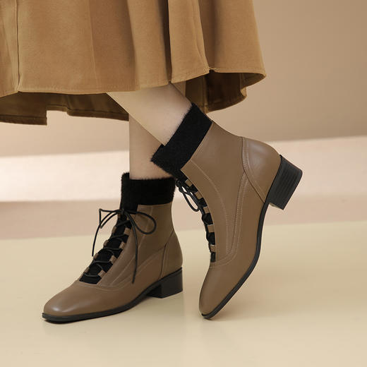 舒适百搭，优雅拼接小皮鞋XL764 商品图2