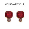 MELISSA&ROSELLA小众设计精致复古气质方形宝石水晶耳钉冰花耳环 商品缩略图9