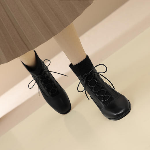 舒适百搭，优雅拼接小皮鞋XL764 商品图9