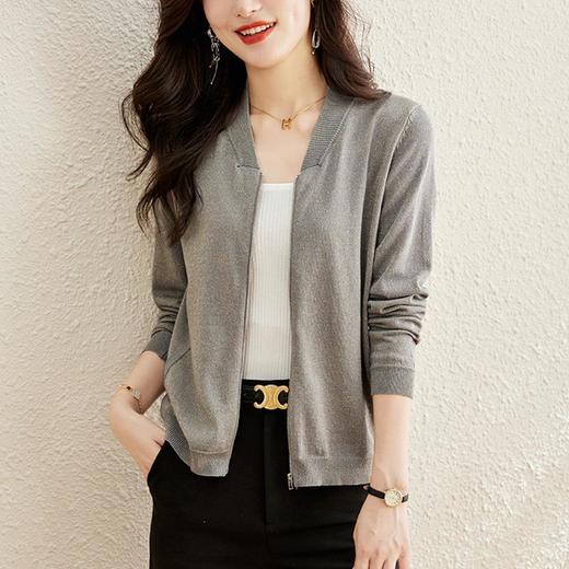 针织衫开衫女春秋季2023新款洋气外套时尚小香风法式别致上衣 商品图2