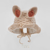 【荷叶边公主帽】婴儿帽子秋冬可爱兔耳朵针织帽宝宝加绒护耳帽婴幼儿毛线帽 商品缩略图5