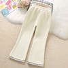 【加绒喇叭裤！一体绒面料】女童加绒裤子秋冬款洋气时髦，采用加绒设计，能够有效保暖 时髦的微喇叭设计呼应着流行潮流，洋气的风格让小公主们瞬间成为时尚焦点lm 商品缩略图2