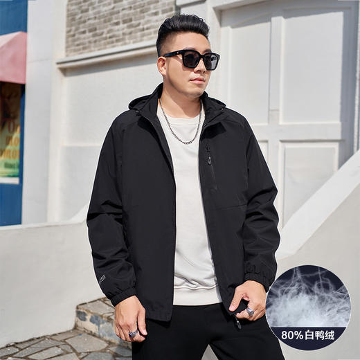 【可拆卸马甲内胆】【新款DMH】大依优型大码三合一羽绒服两件套外套可脱卸帽男宽松加肥加大码上衣夹克冲锋衣 商品图1