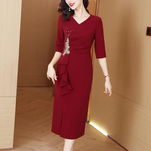 时尚修身，喜婆婆婚宴装重工刺绣礼服裙妈妈装连衣裙AHM-ymj2047 商品图2