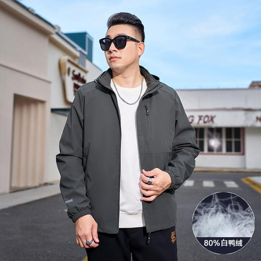 【可拆卸马甲内胆】【新款DMH】大依优型大码三合一羽绒服两件套外套可脱卸帽男宽松加肥加大码上衣夹克冲锋衣 商品图3