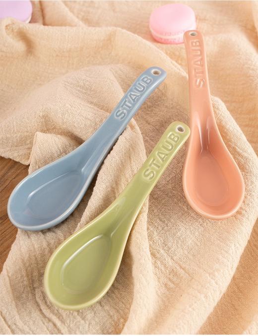 【柏联B1】双立人staub轻奢珐琅陶瓷马卡龙色/彩虹色高颜值自立餐勺饭勺6只装（满2000元包邮） 商品图1
