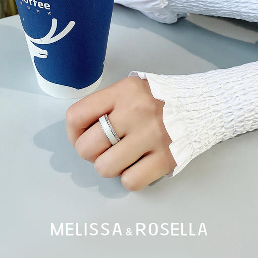 MELISSA＆ROSELLA小众轻奢时尚个性指环原创珐琅镶钻女戒指精致 商品图3