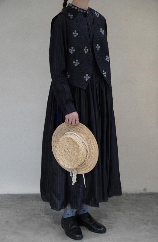 MAKU textiles｜真丝花边领长裙连衣裙 商品图11