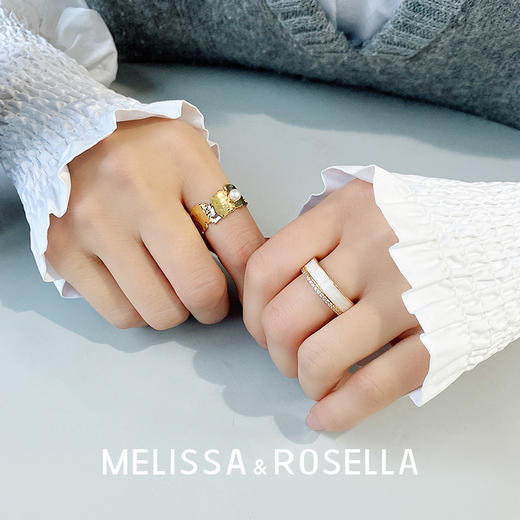 MELISSA＆ROSELLA小众轻奢时尚个性指环原创珐琅镶钻女戒指精致 商品图2