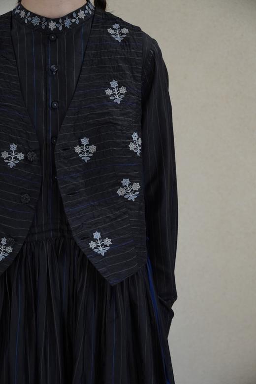 MAKU textiles｜真丝花边领长裙连衣裙 商品图12