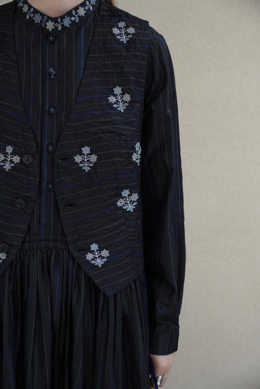 MAKU textiles｜真丝花边领长裙连衣裙 商品图10