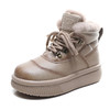 舒适保暖，撞色拼接牛皮仿羊毛加厚保暖绑带雪地鞋HFE-3799 商品缩略图13
