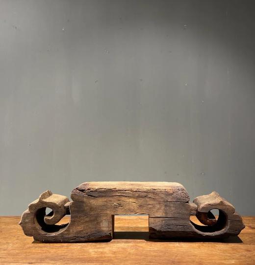 老榆木镂雕卷云纹器物台座，顺丰包邮 商品图0