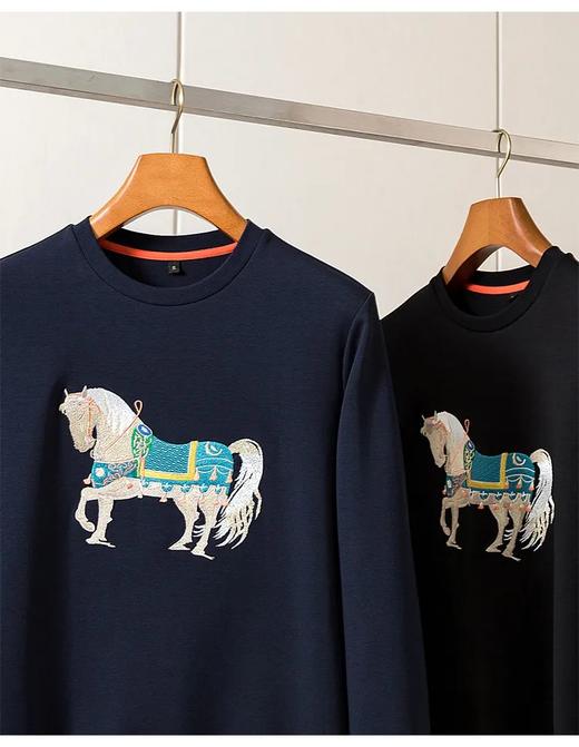 高端30W针唐三彩刺绣液氨工艺情侣卫衣 商品图1