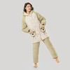 都市丽人生活家居女士睡衣毛绒夹棉加厚款长袖长裤类家居服套装LH30D1 商品缩略图1