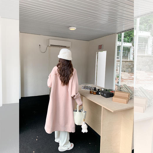 <曾小咸推荐>【温柔滤镜】粉色毛织开衫+上衣+裤子 商品图4