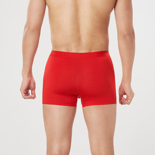 都市丽人都市锋尚铂金舒适40S棉莫莫代尔平角男士内裤新年本命年红品FK3HC9 商品图2