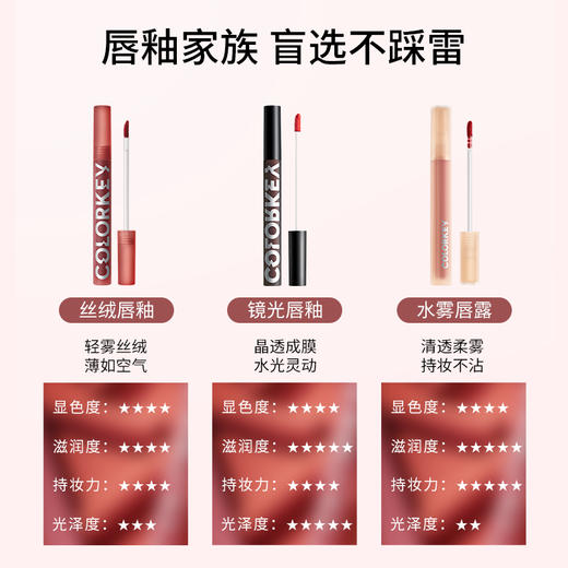 COLORKEY 珂拉琪 空气唇釉 丝绒系列 1.7g 商品图1