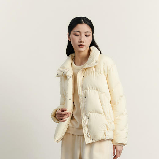 谜底立领宽松短款羽绒服女2023冬季新款时尚鸭绒面包服234MY1558 商品图1